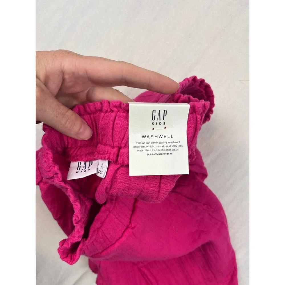Gap Kids Girls Pink Gauze Washwell Pull On Shorts Size L 10 NWT